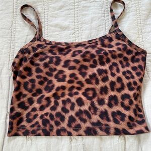 Beyond Yoga Leopard Print Women's crop cami